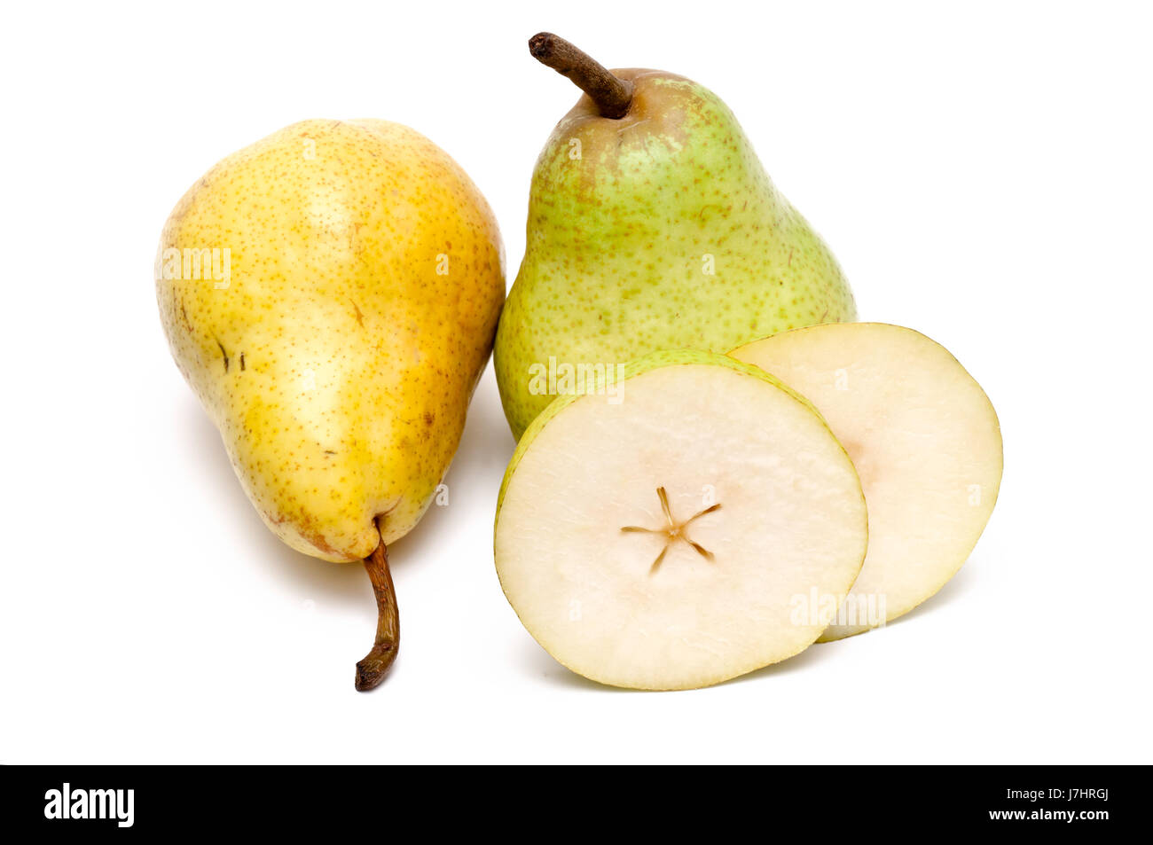 Vitamina frutta lampadina pera dischi aliment cibo salute vitamina di pelle verde vuoto Foto Stock
