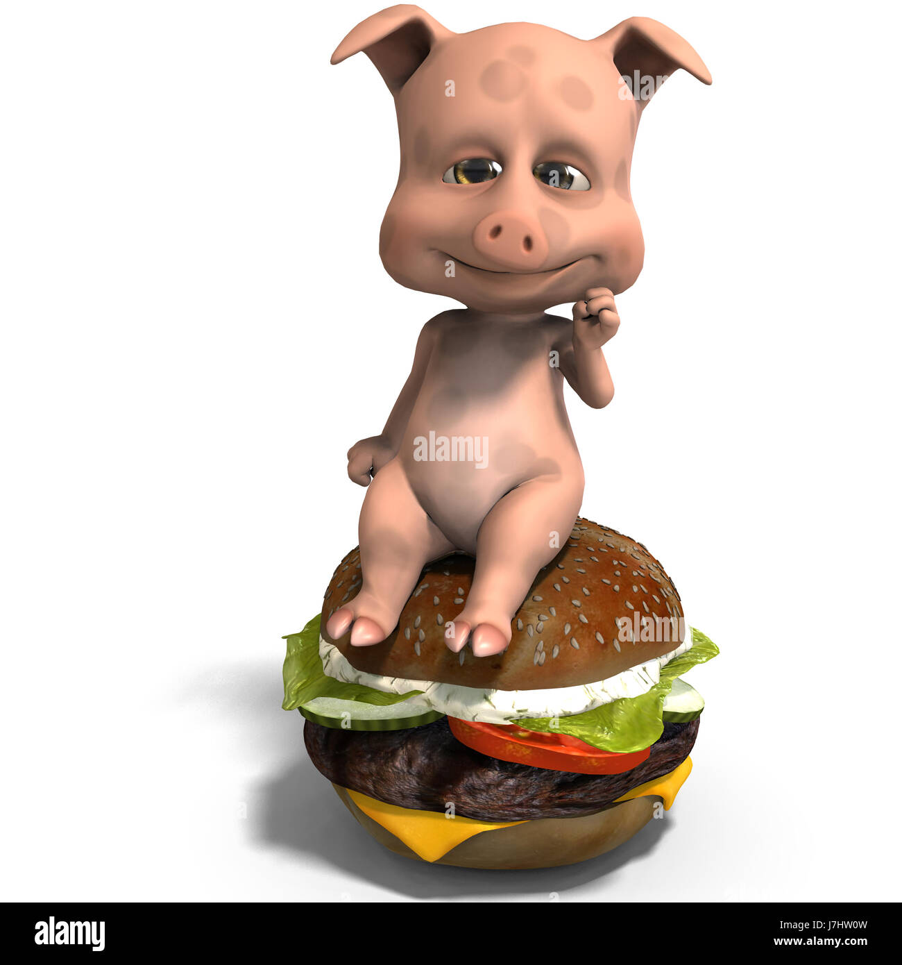 Immagine divertente cartone animato ristorante house building cibo animale aliment Foto Stock