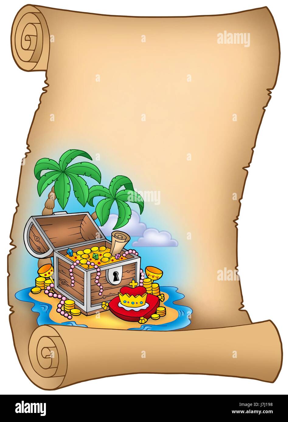 Nota memo roll lettera di pagina del documento scorrimento bookpage foglio di carta carta vellum Foto Stock