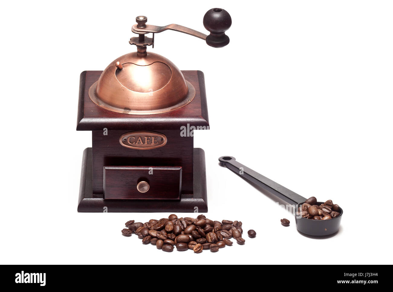 Caffè chicco di caffè mulino di chicchi di caffè in grani Caffè Caffè Caffè sapore di fagiolo Foto Stock