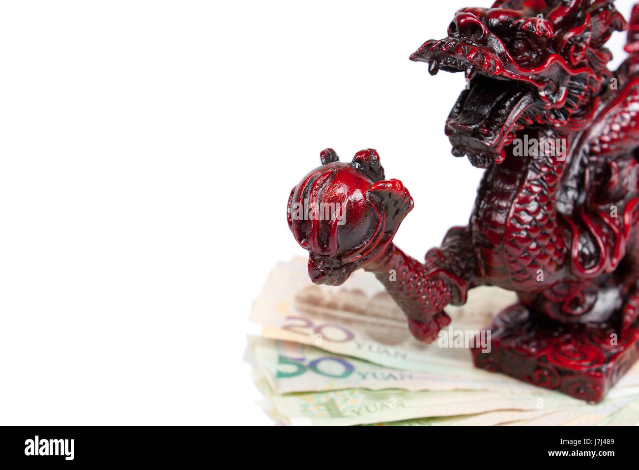 Oggetto isolato drago ornamento decorativo soldi orientali oggetto travel Foto Stock