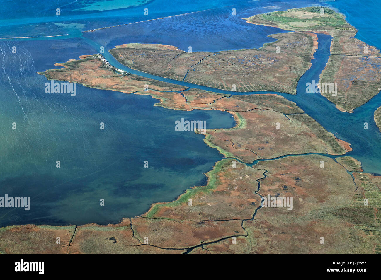 La Palude Salata sul delta del Neretva, Croazia Foto Stock