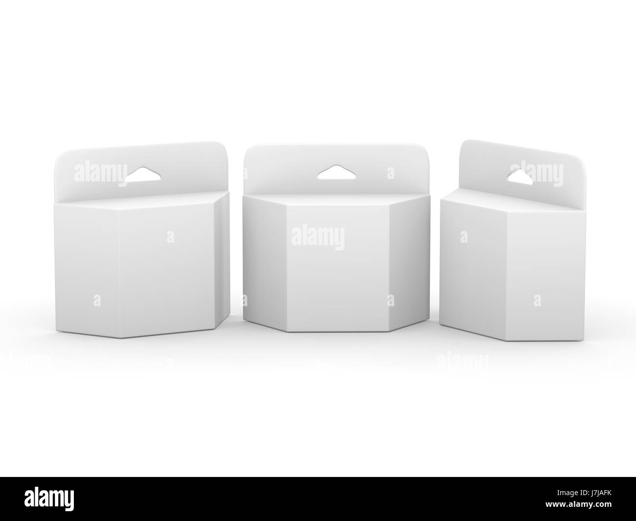 Vuoto bianco stampante la cartuccia di inchiostro confezione del prodotto con percorso di clipping, confezione con slot per appendere pronto per il suo design e artigianato Foto Stock