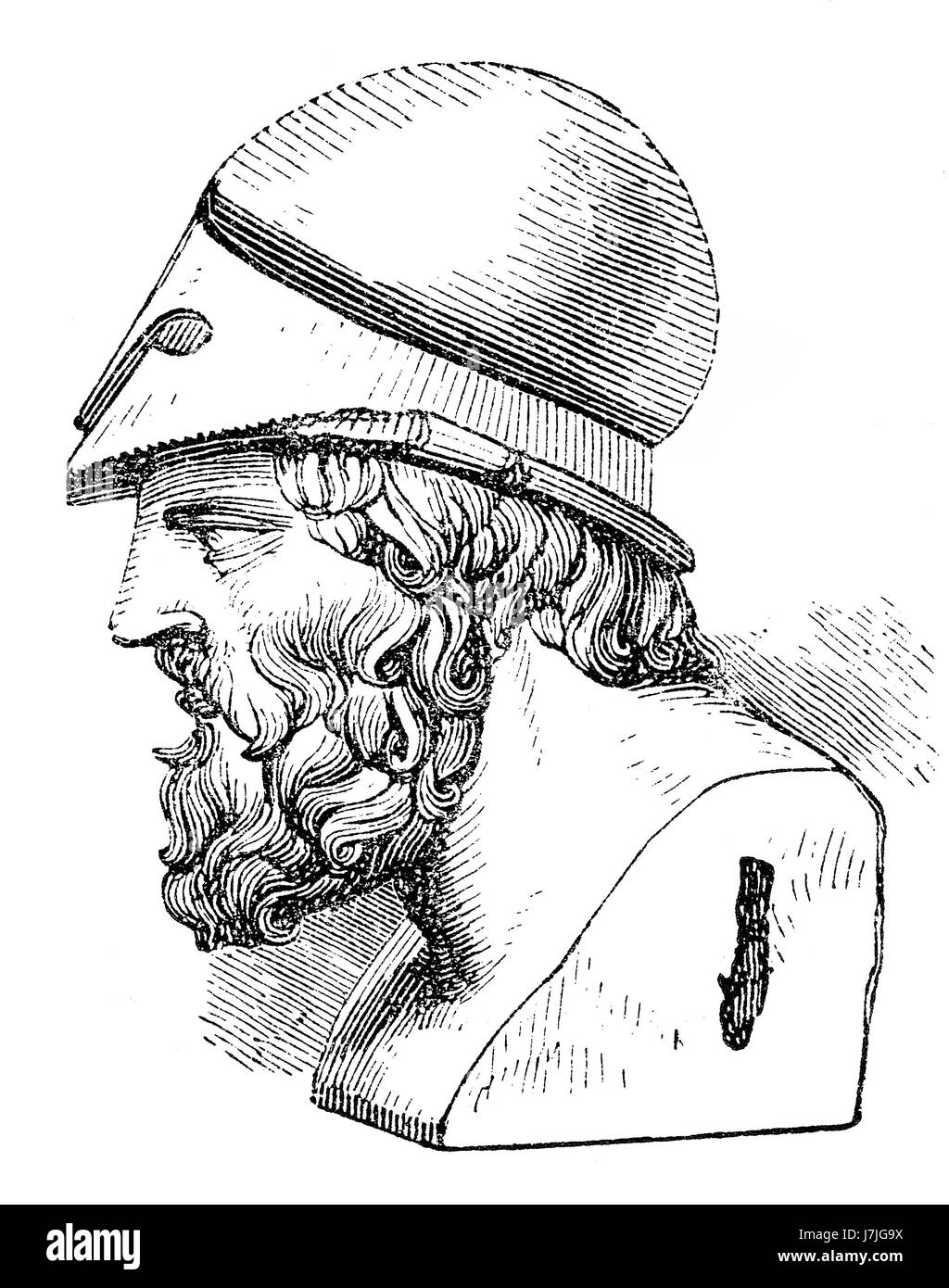 Aristides, 530-468 A.C. un antico statista ateniese Foto Stock