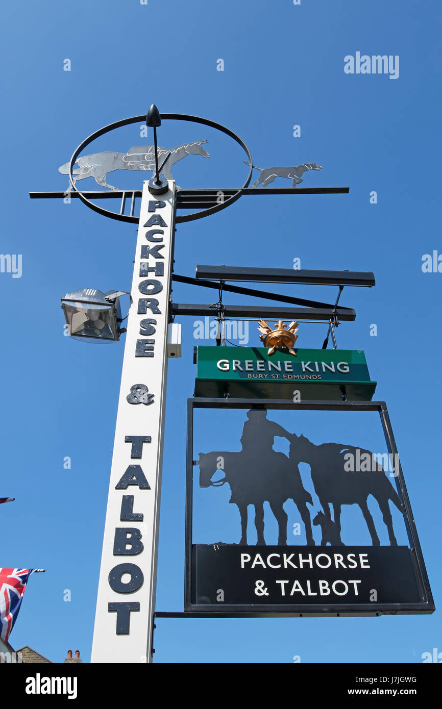 Pub segno per il packhorse e Talbot, Chiswick, Londra, Inghilterra Foto Stock