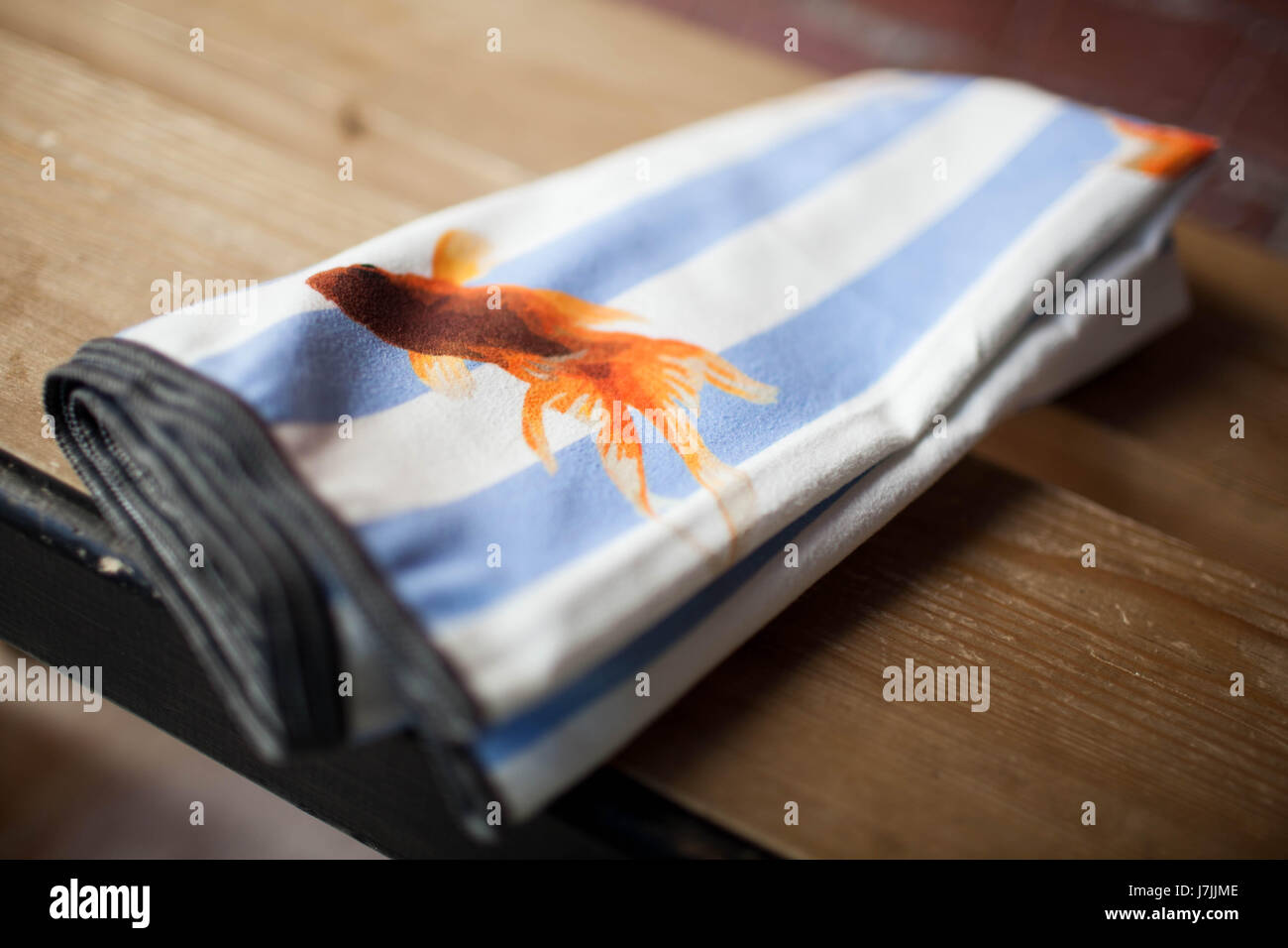 Asciugamano per esercizio e yoga Foto Stock