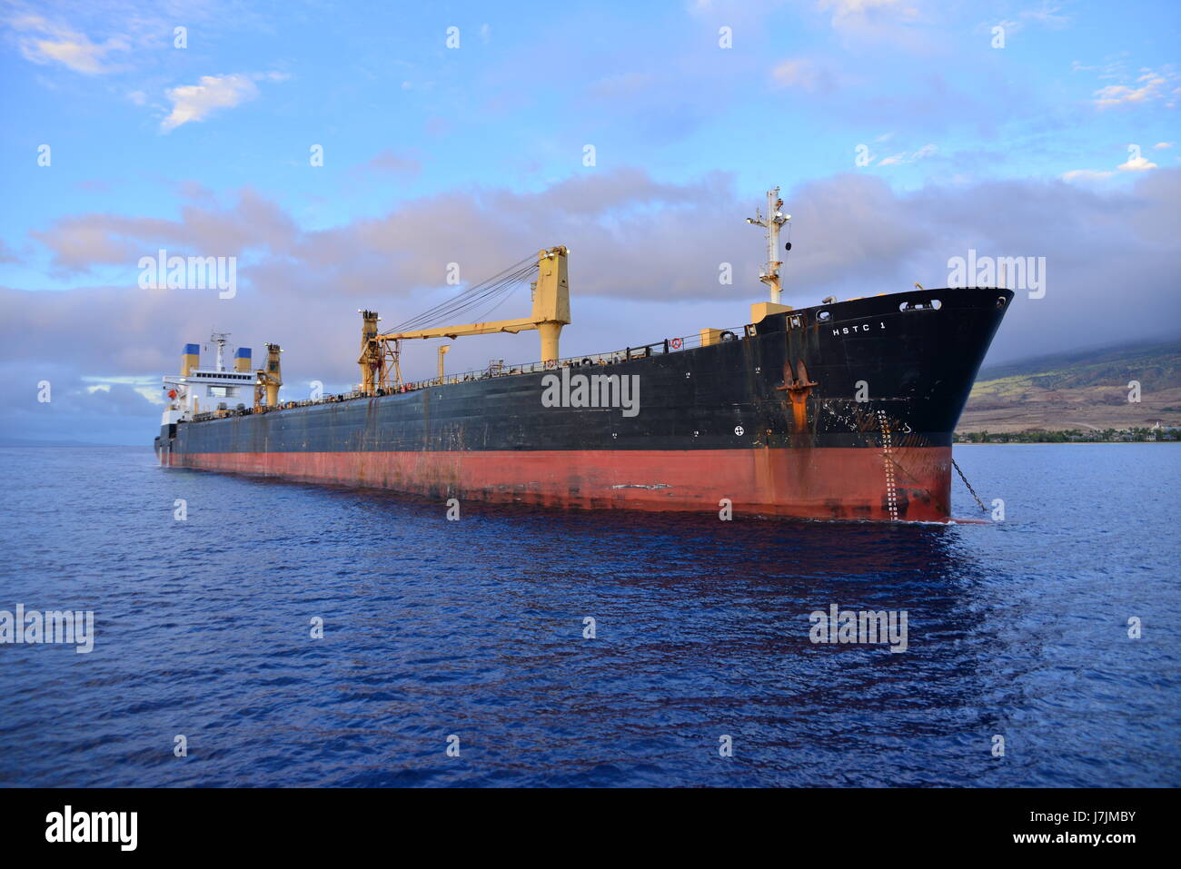 Lo zucchero freighter HSTC1. L'ultima nave lavorando in Hawaii prendendo Hawaiian dello zucchero greggio per la terraferma per elaborazione terminata service 2016 Foto Stock