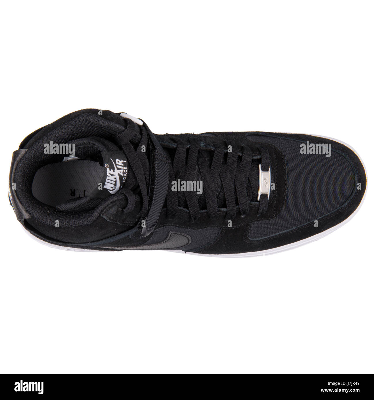 Nike Air Force 1 High '07 gli uomini neri sneakers in pelle - 315121-033  Foto stock - Alamy