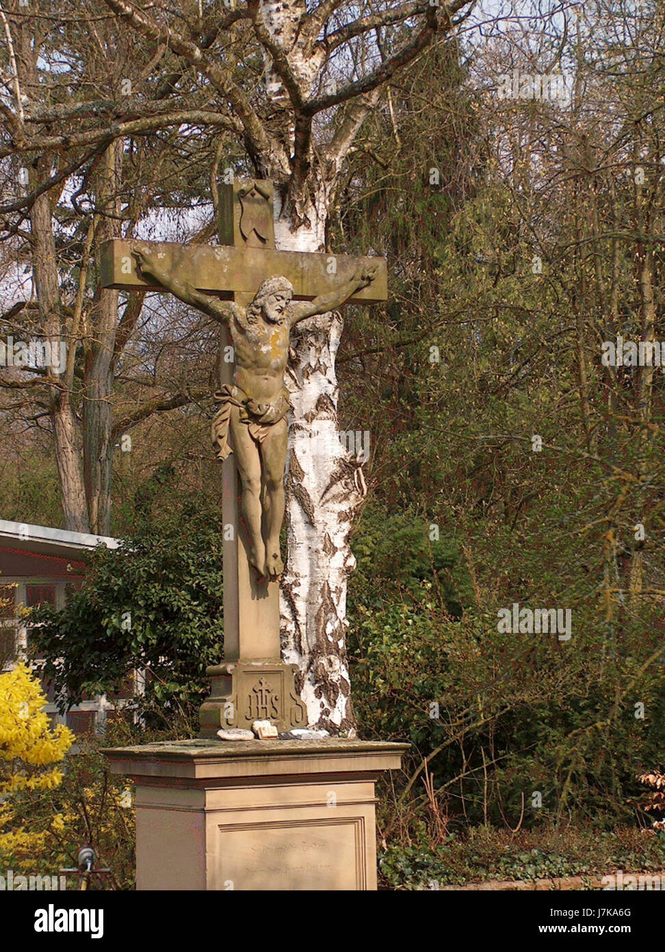 20110327Friedhofskreuz Hockenheim1 Foto Stock