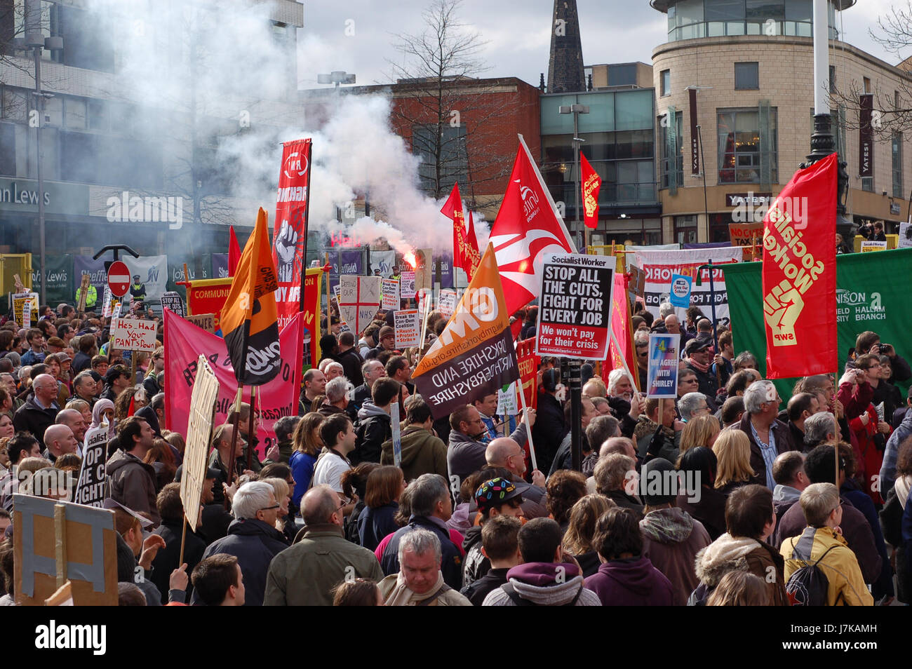 2011 REGNO UNITO grandi proteste Foto Stock