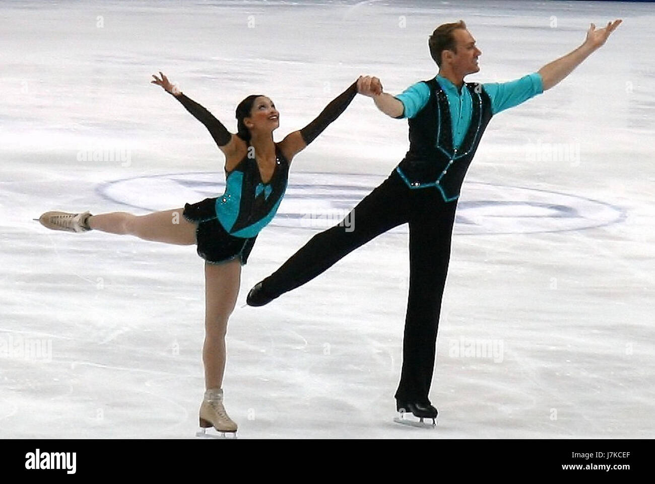 Questo titolo si riferisce ad un evento di pattinaggio artistico del 2011, con Amanda Evora e Mark Ladwig. Le loro prestazioni facevano parte del concorso nella categoria coppie. Foto Stock