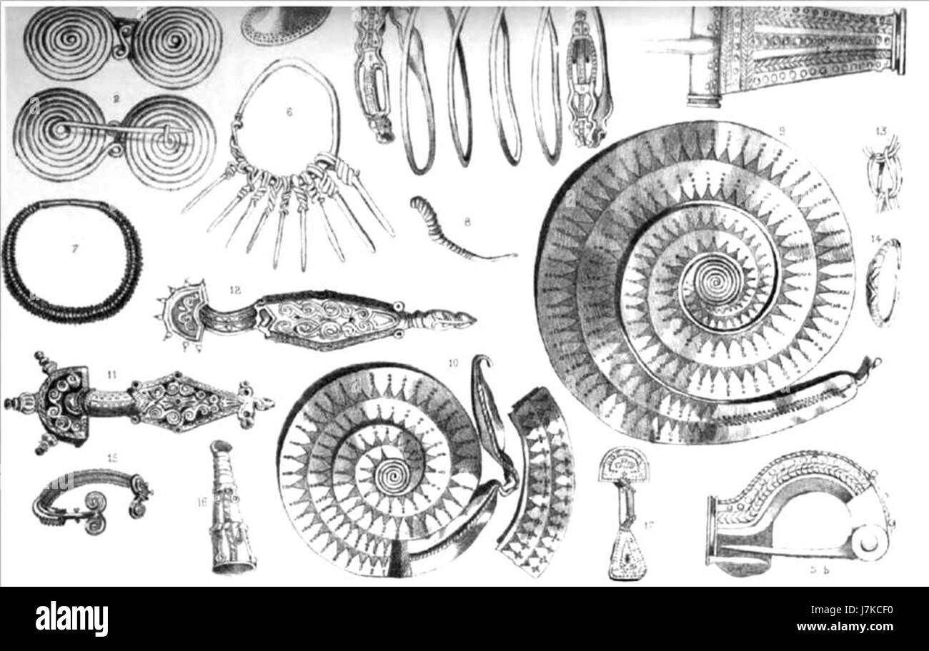 I daci oggetti in oro ed argento (pre Dacia Romana) Foto Stock