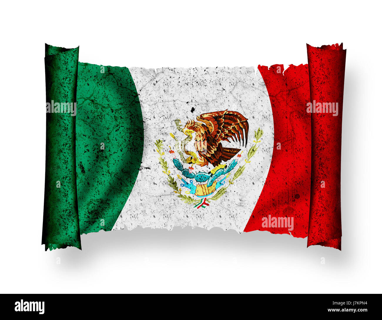 Bandiera nazionale Bandiera del Messico soffiare il Messico nazionale pittogramma il pittogramma Foto Stock