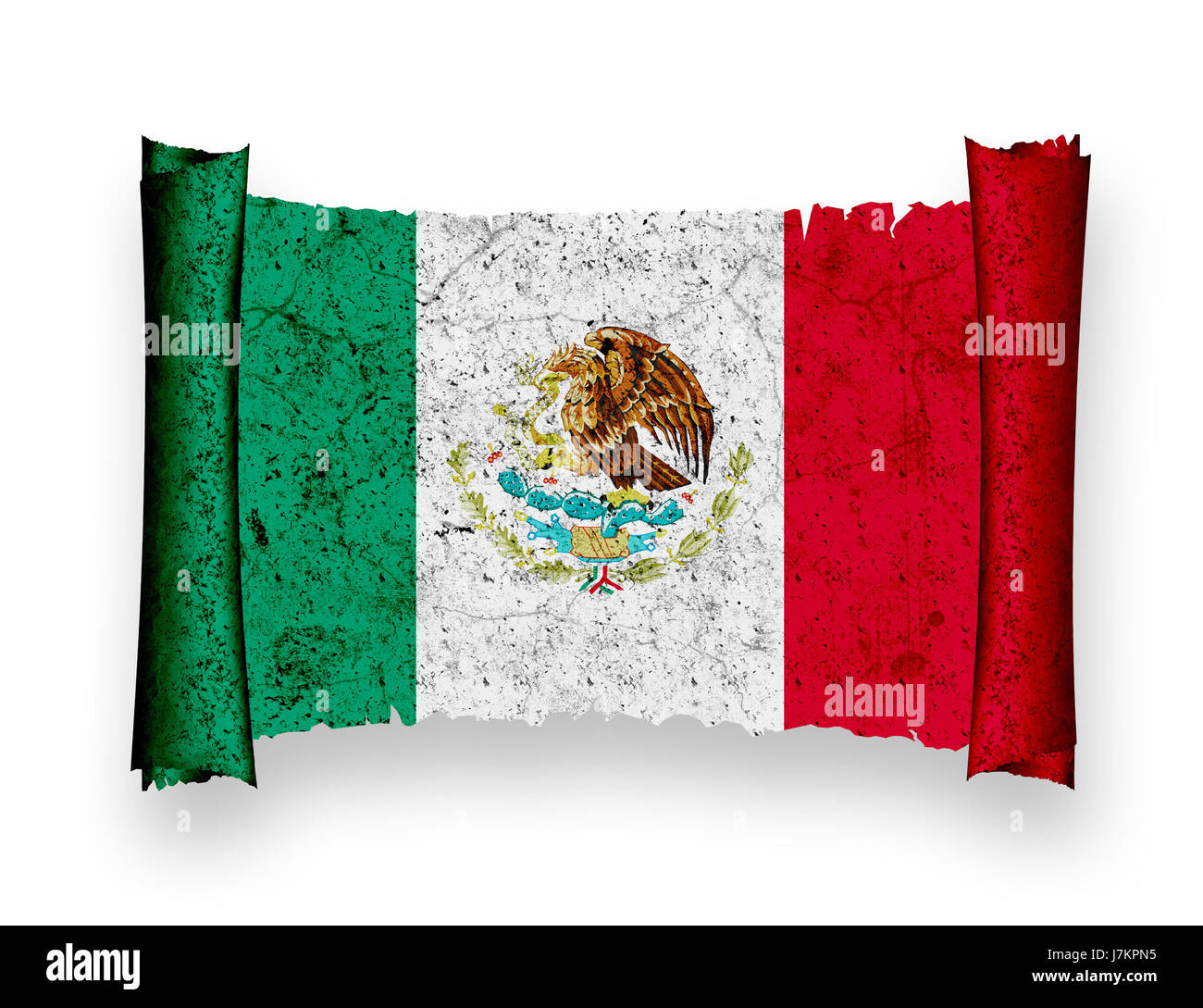 Bandiera nazionale Bandiera del Messico soffiare il Messico nazionale pittogramma il pittogramma Foto Stock