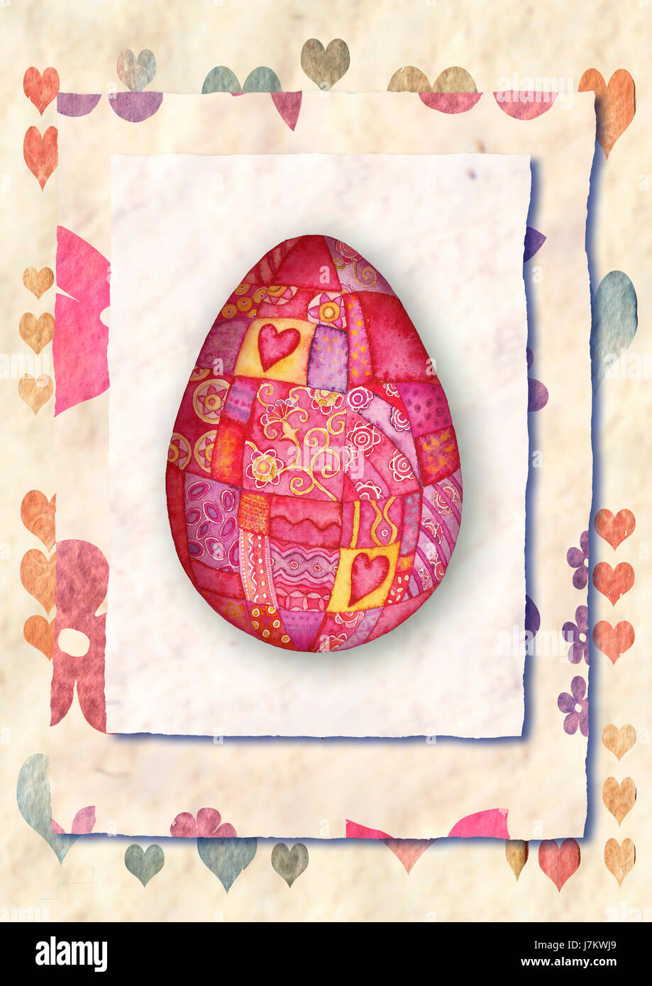 La religione illustrazione risurrezione rituale sacro santa religione blu chiesa arte Foto Stock