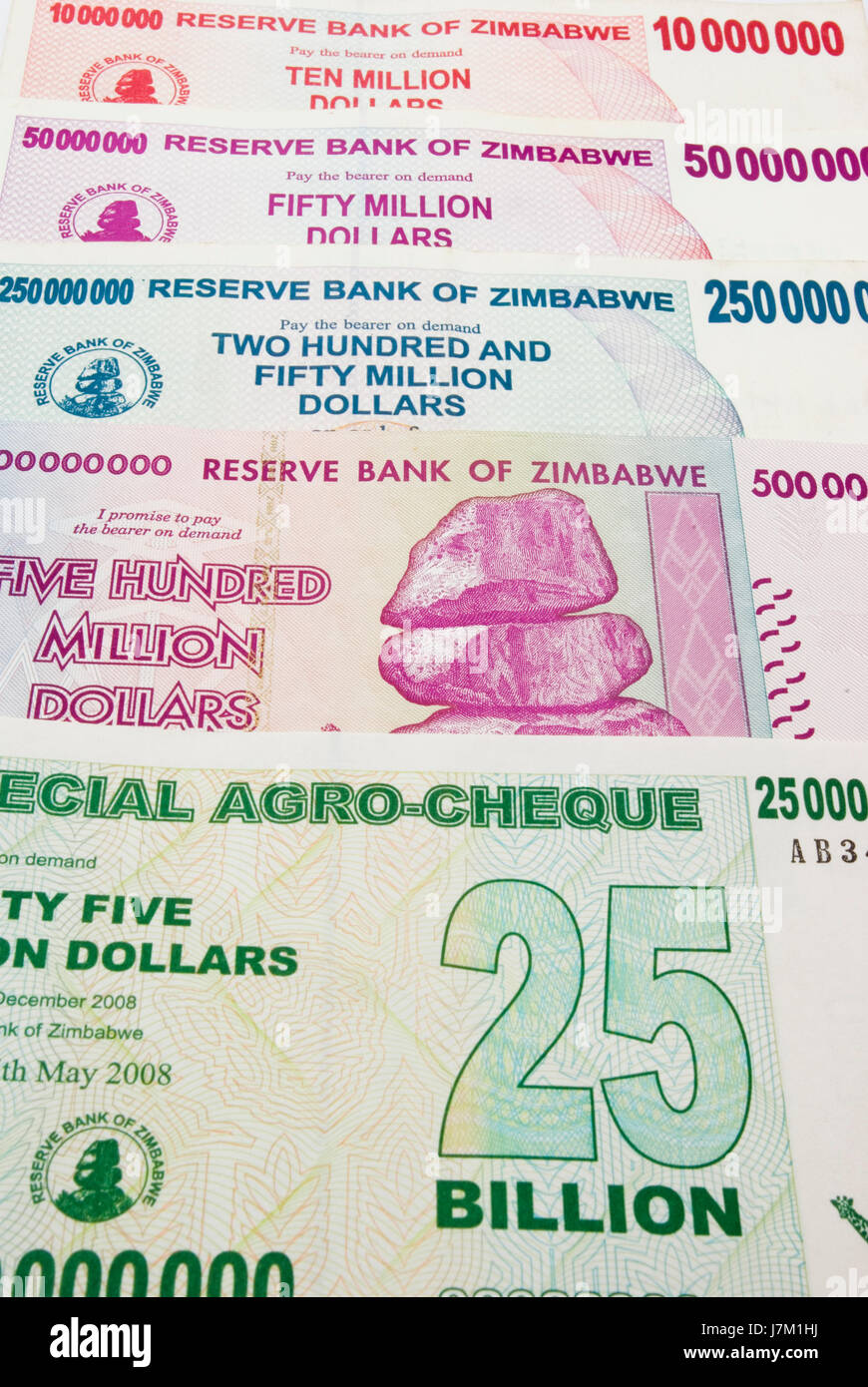 Zimbabwe Banconote Foto Stock