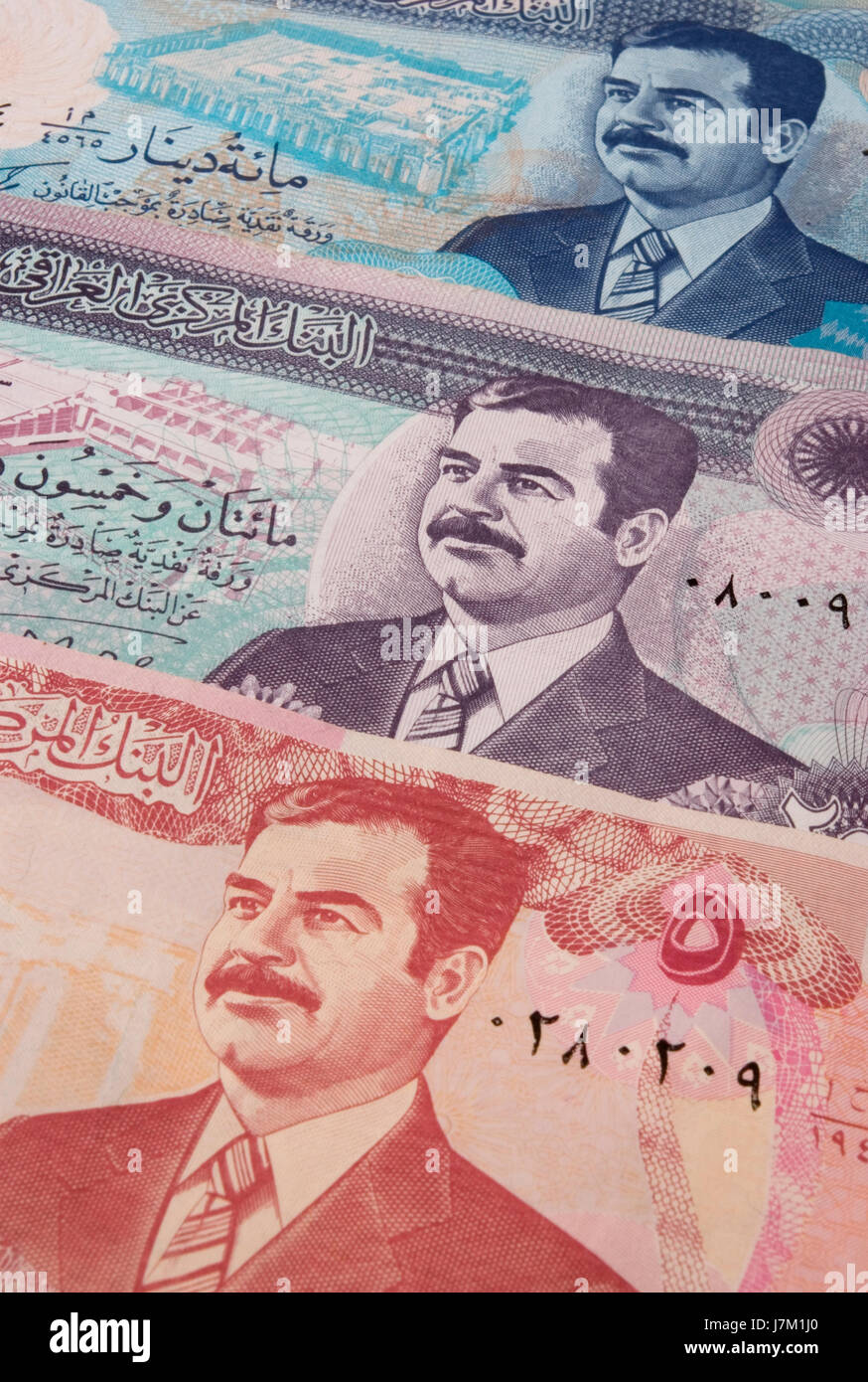 Banca irachena note Foto Stock