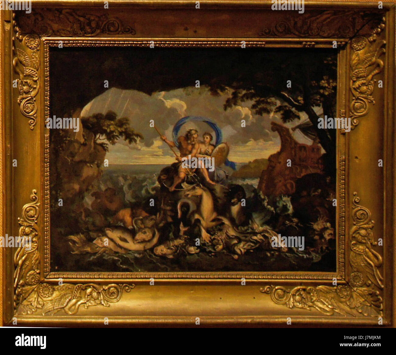 L'eau di Charles le Brun (l'acqua) è un dipinto del XVII secolo che illustra la personificazione classica dell'acqua, mostrando la maestria di le Brun nelle rappresentazioni allegoriche. Foto Stock