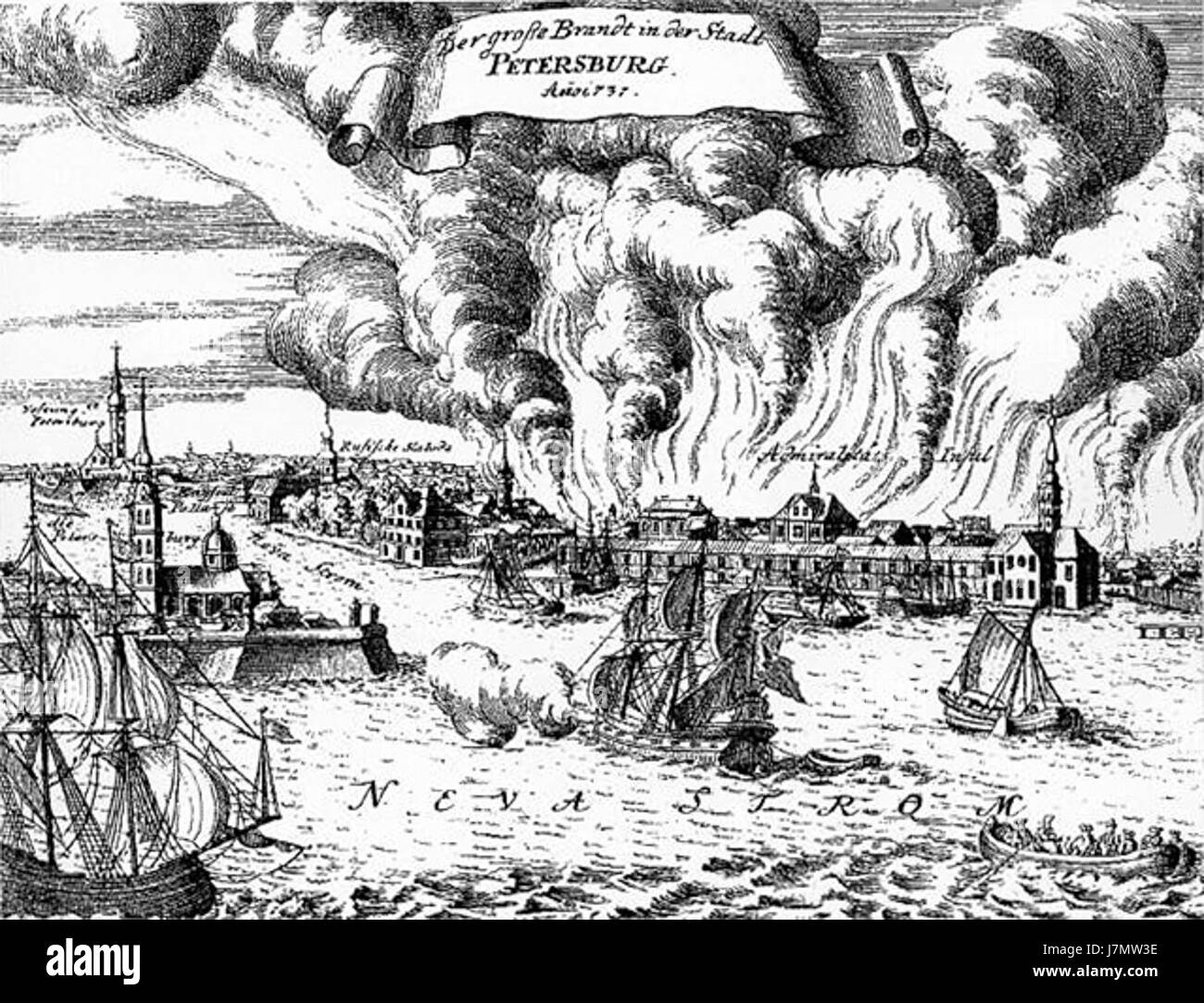 fuoco di 1738 Foto Stock