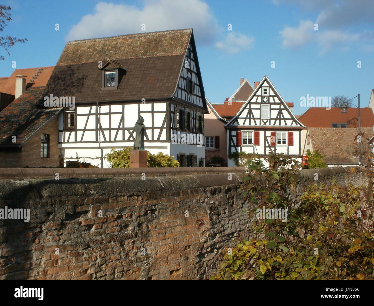 Questa immagine di Speyer, Germania, scattata il 27 novembre 2011, cattura una vista della città, mostrando le sue caratteristiche architettoniche e il paesaggio urbano. Foto Stock