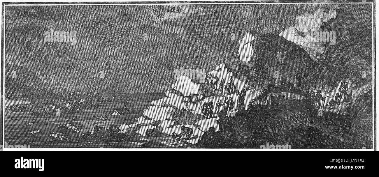 Questo si riferisce a un'illustrazione di Daniel Chodowiecki, un famoso artista tedesco, che probabilmente raffigura scene legate a riforme educative o temi culturali, spesso legate al lavoro del filosofo Johann Bernhard Basedow. Foto Stock