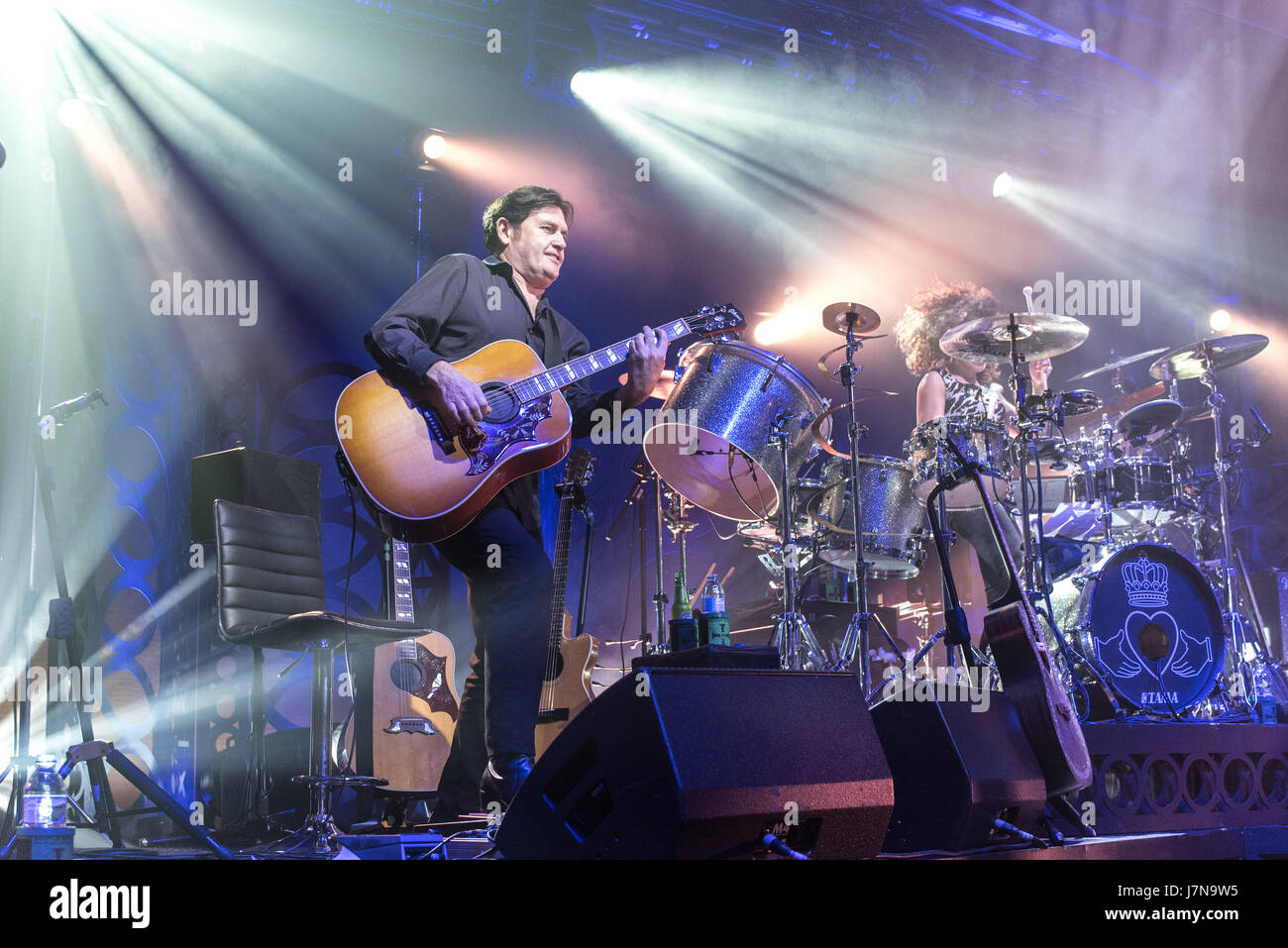 Il centro termale, Bridlington, UK. 25 Maggio 2017.Simple Minds eseguire presso il centro termale, Bridlington, N. Yorks, Inghilterra 25.05.2017 Credito: Gary Stafford/Alamy Live News Foto Stock