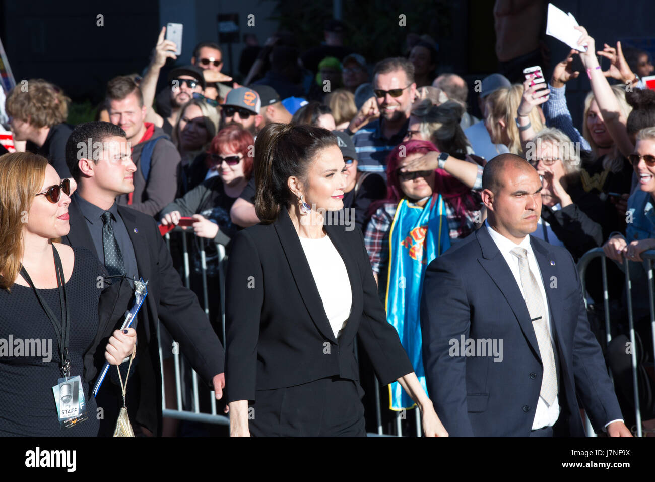Hollywood, California, USA. 25 Maggio, 2017. Lynda Carte con ventole a Premiere di Warner Bros Foto' 'Wonder Woman" presso il Teatro Pantages Maggio 25, 2017 in Hollywood, la California. Credito: la foto di accesso/Alamy Live News Foto Stock