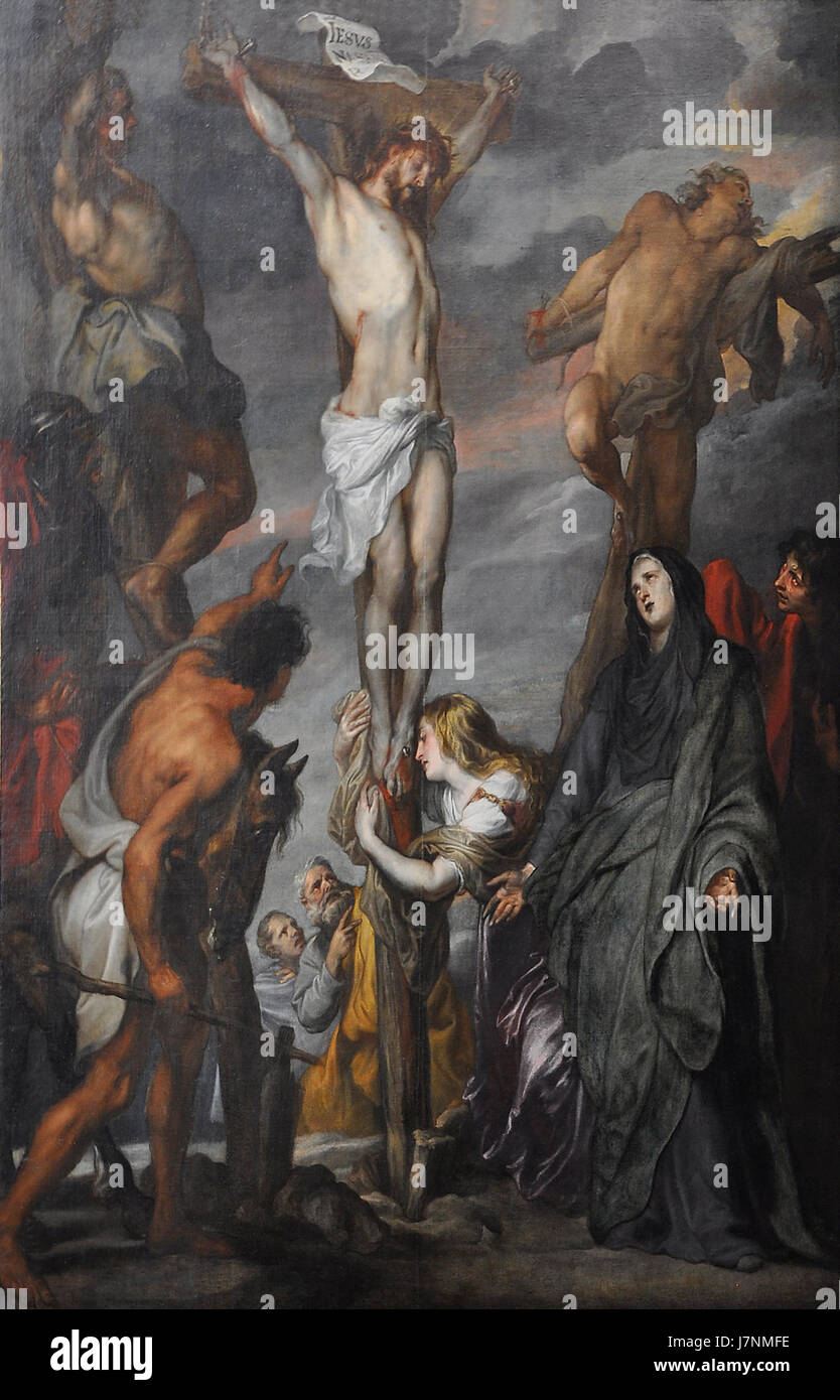 Antoon Van Dyck (1599 1641) Christus aan het kruis (1630) Sint Romboutskathedraal Mechelen 9 06 2012 14 47 052 Foto Stock