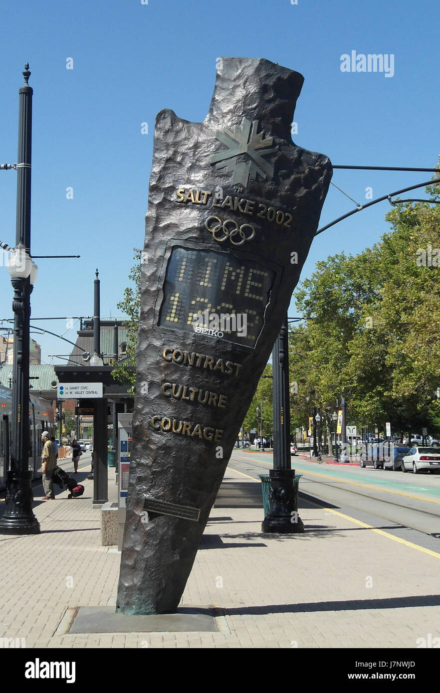 2002 Olimpiadi invernali orologio per il conto alla rovescia per il 5 settembre 2012 Foto Stock