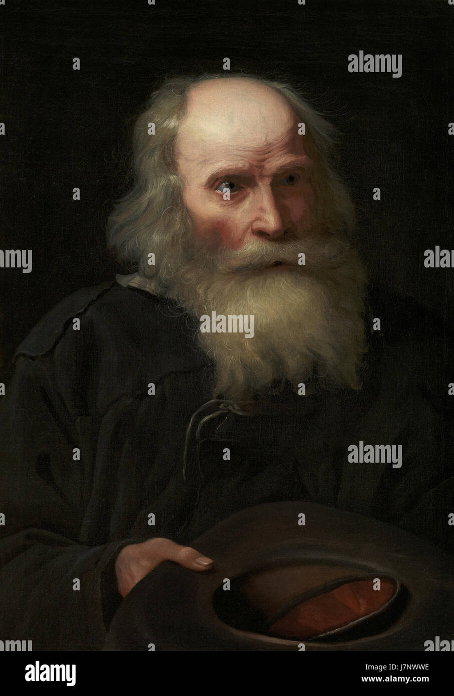 " Ritratto di un vecchio uomo di accattonaggio' da Michael Sweerts Foto Stock