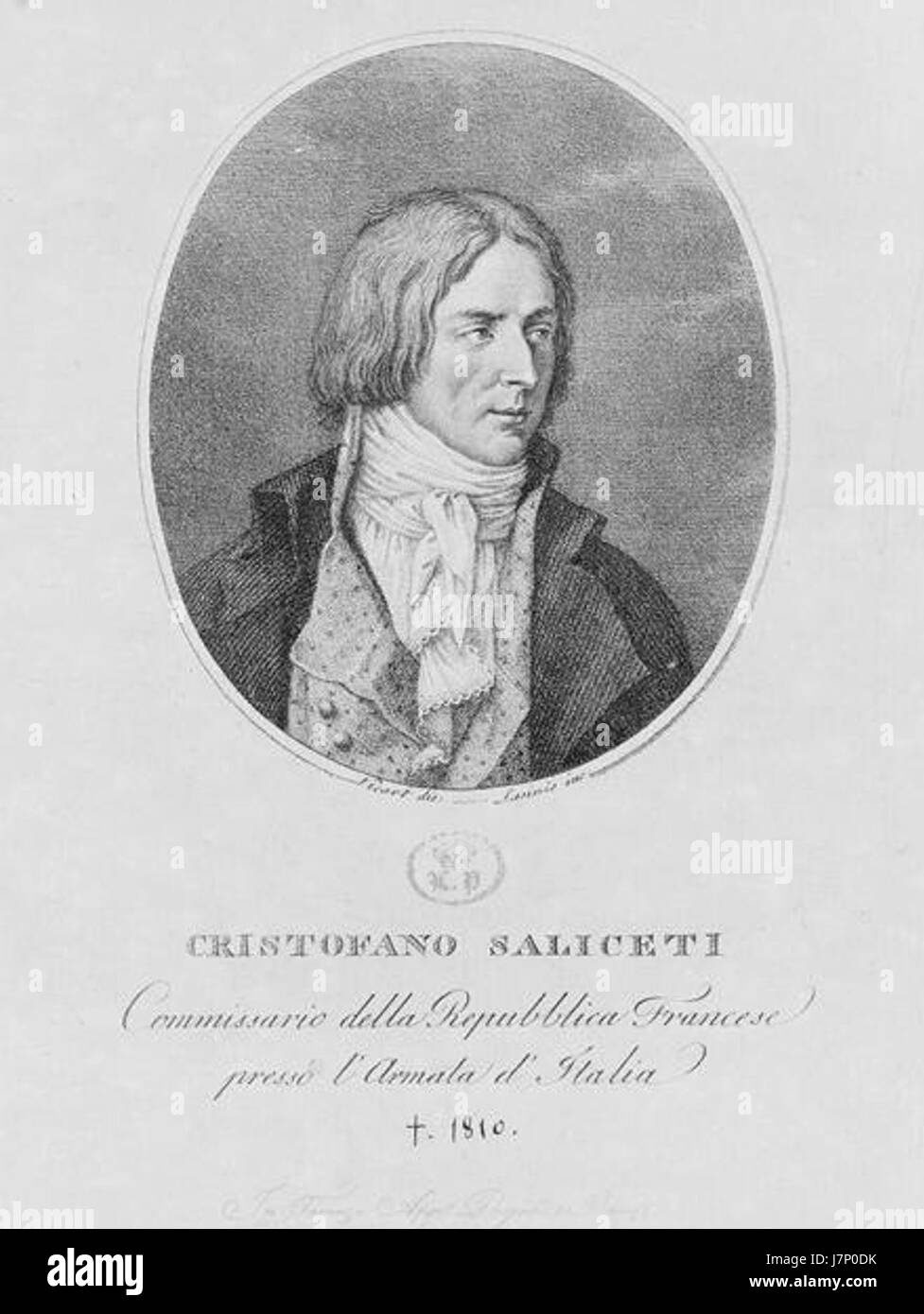 Antoine Saliceti fu un importante politico e generale francese durante la Rivoluzione francese. Giocò un ruolo nelle campagne militari rivoluzionarie ed era noto per la sua influenza politica all'interno del governo rivoluzionario. Foto Stock