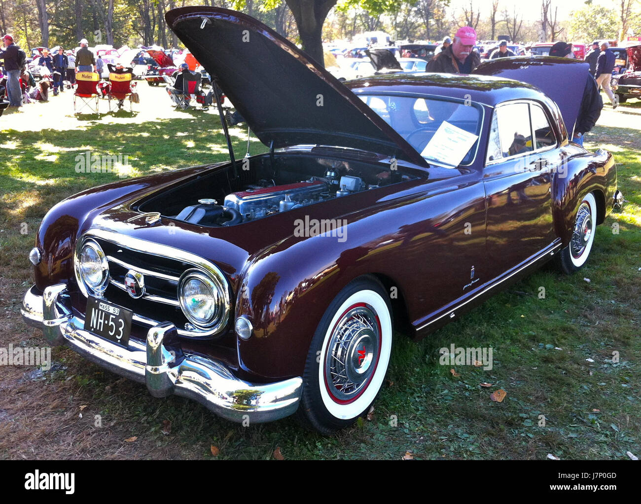 Questa voce si riferisce a una Nash-Healey Coupé del 1953 esposta al salone di automobili Hershey del 2012. L'auto è notevole per il suo design classico ed è una rappresentazione dell'ingegneria automobilistica americana della metà del XX secolo. Foto Stock