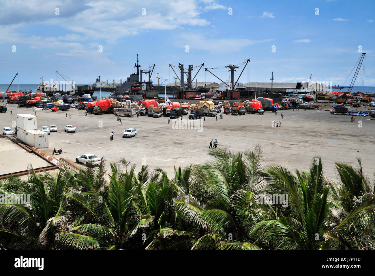 L'operazione AMISOM Seaport e nel 2012 ha coinvolto la missione dell'Unione africana in Somalia (AMISOM) nell'assicurare un porto marittimo fondamentale in Somalia per il commercio internazionale e gli sforzi umanitari. Foto Stock