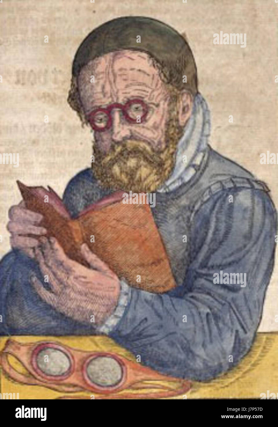 Il lavoro di Bartisch, '031r col', presenta illustrazioni dettagliate dell'anatomia medica, concentrandosi in particolare sull'occhio umano, riflettendo i primi studi scientifici nel campo. Foto Stock