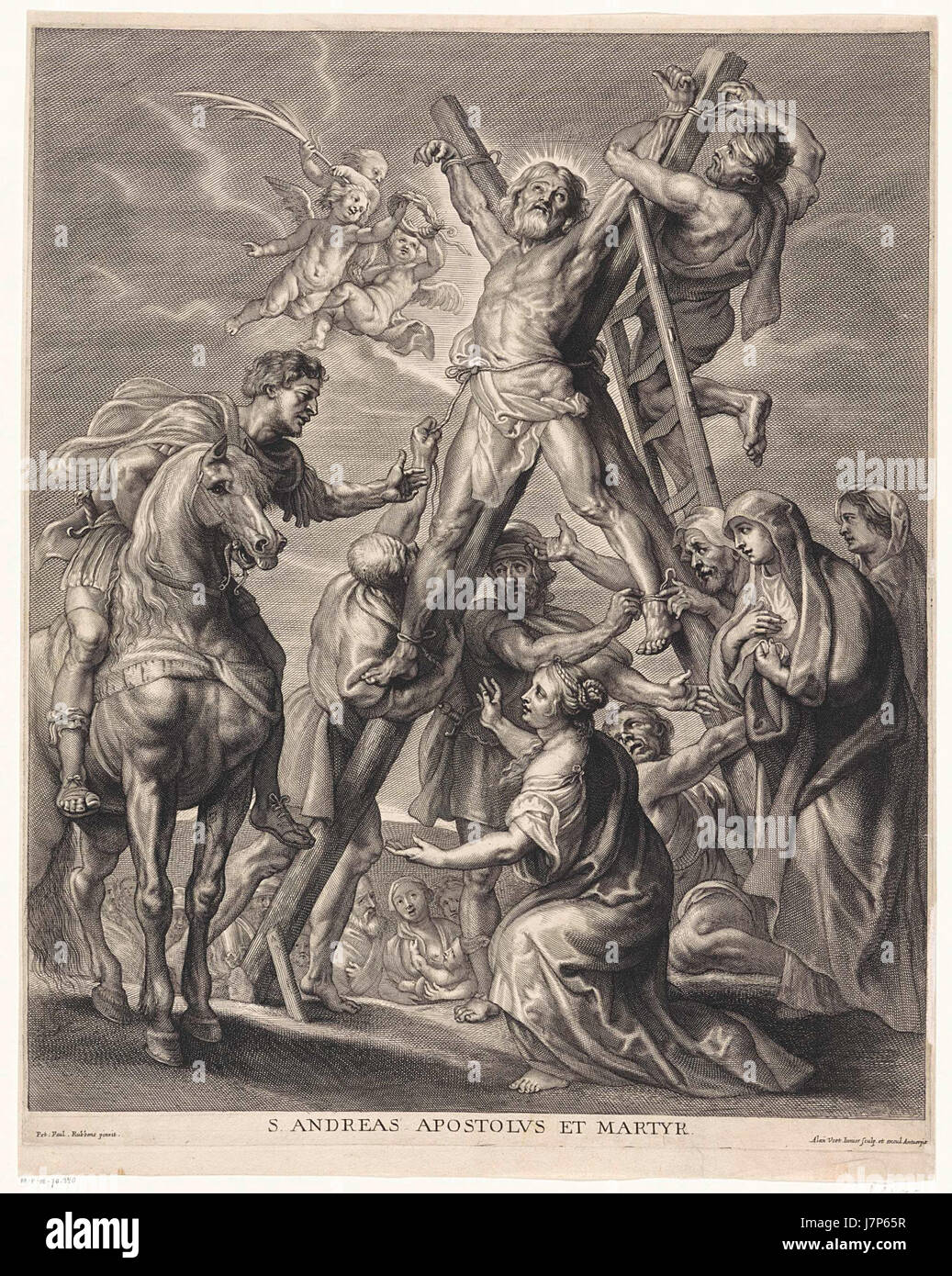 Alexander Voet (II), Peter Paul Rubens - Dopo la crocifissione di St Andrew Foto Stock