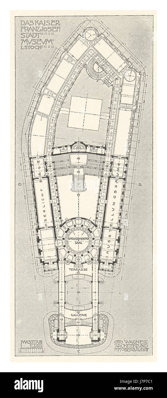 04 Wagner Studie Stadtmuseum Karlsplatz, Wien Bd. III Heft 5, 6, 7 Stock I. Foto Stock
