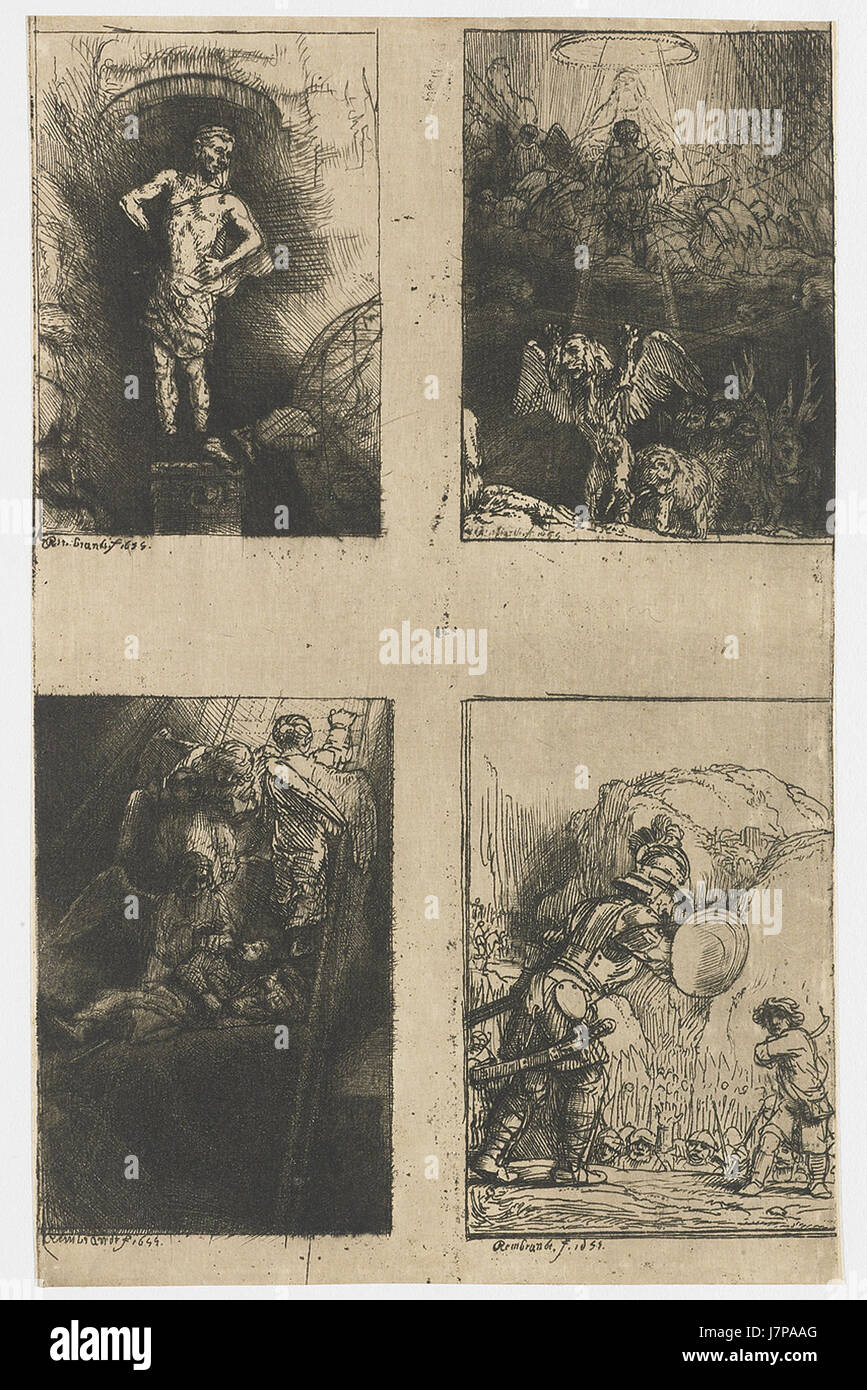 B036 si riferisce a un'opera specifica del pittore olandese Rembrandt, noto per la sua padronanza della luce e dell'ombra. I contributi di Rembrandt all'arte durante il XVII secolo hanno plasmato il corso della pittura europea. Foto Stock