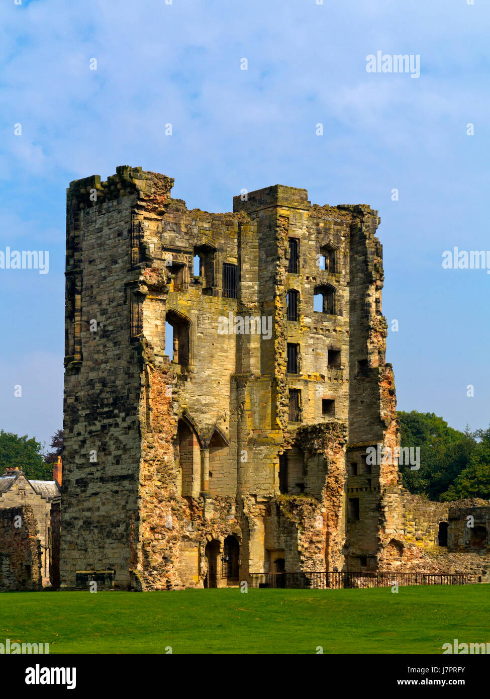 Le rovine di Ashby de la Zouch Castle LEICESTERSHIRE REGNO UNITO Inghilterra una fortezza medievale costruita originariamente nel XI secolo Foto Stock