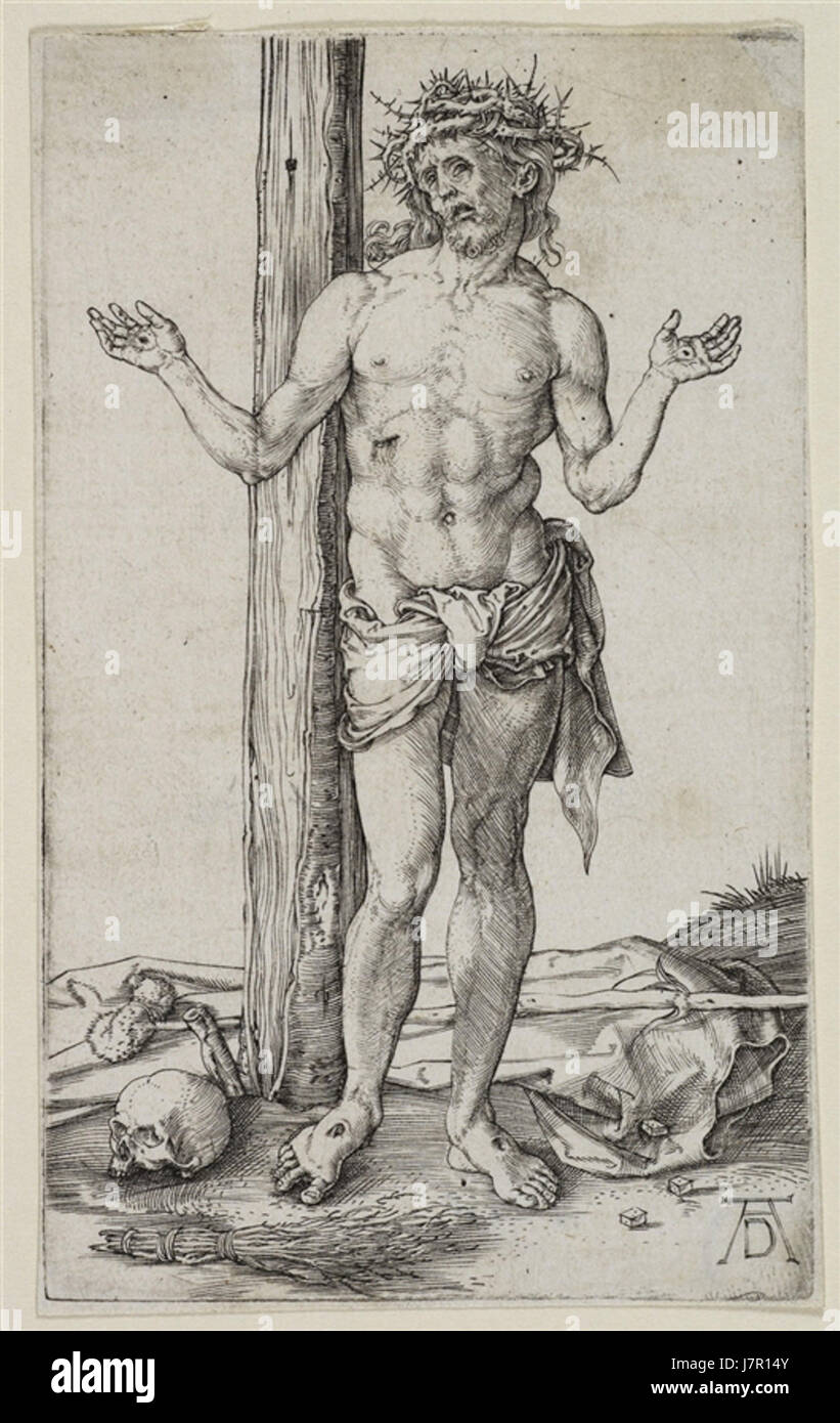 27 L'Uomo dei dolori che ben conosce il patire con le braccia aperte Foto Stock