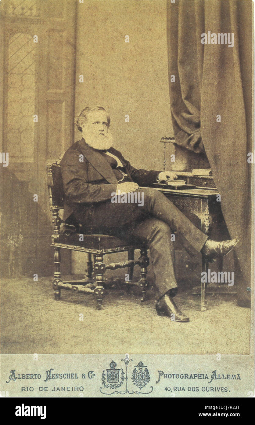 Alberto Henschel era un fotografo noto per le sue immagini di reali brasiliane, tra cui Dom Pedro II. Il suo lavoro cattura momenti significativi della storia imperiale di Brazilâ attraverso la lente della fotografia. Foto Stock