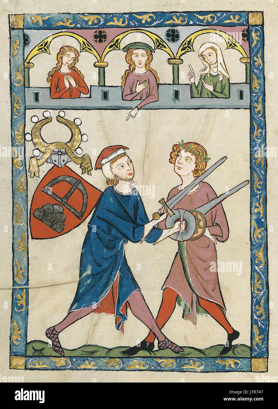 Codex Manesse Johann von Ringgenberg Foto Stock