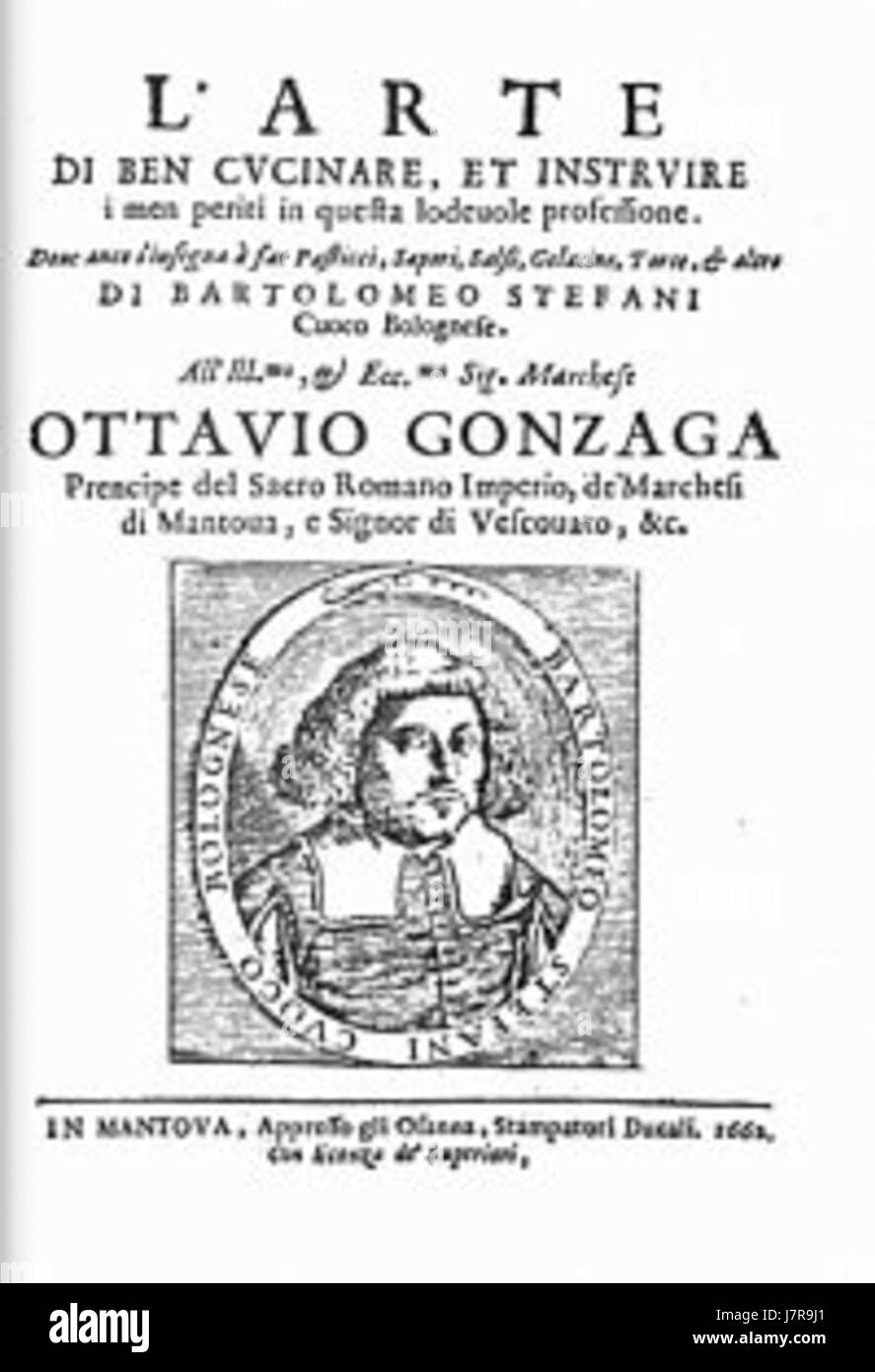 Arte di ben cucinare, una frase italiana che si traduce in "l'arte della buona cucina", che si riferisce alla pratica e alla tradizione di elevate abilità culinarie nella cucina italiana. Foto Stock