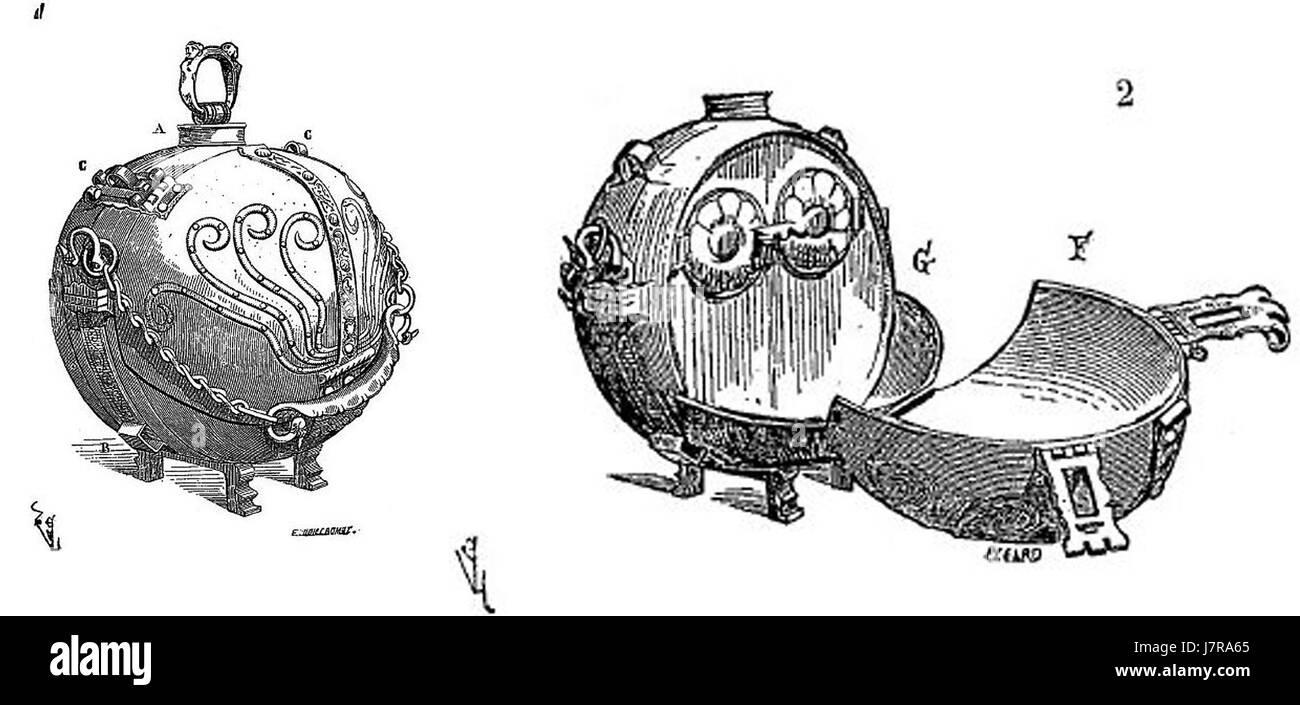 Cantine Viollet le Duc si riferisce alle cantine progettate dall'architetto francese EugÃ¨ne Viollet-le-Duc. Questi elementi architettonici dimostrano il suo approccio unico alla rinascita gotica e al design funzionale. Foto Stock