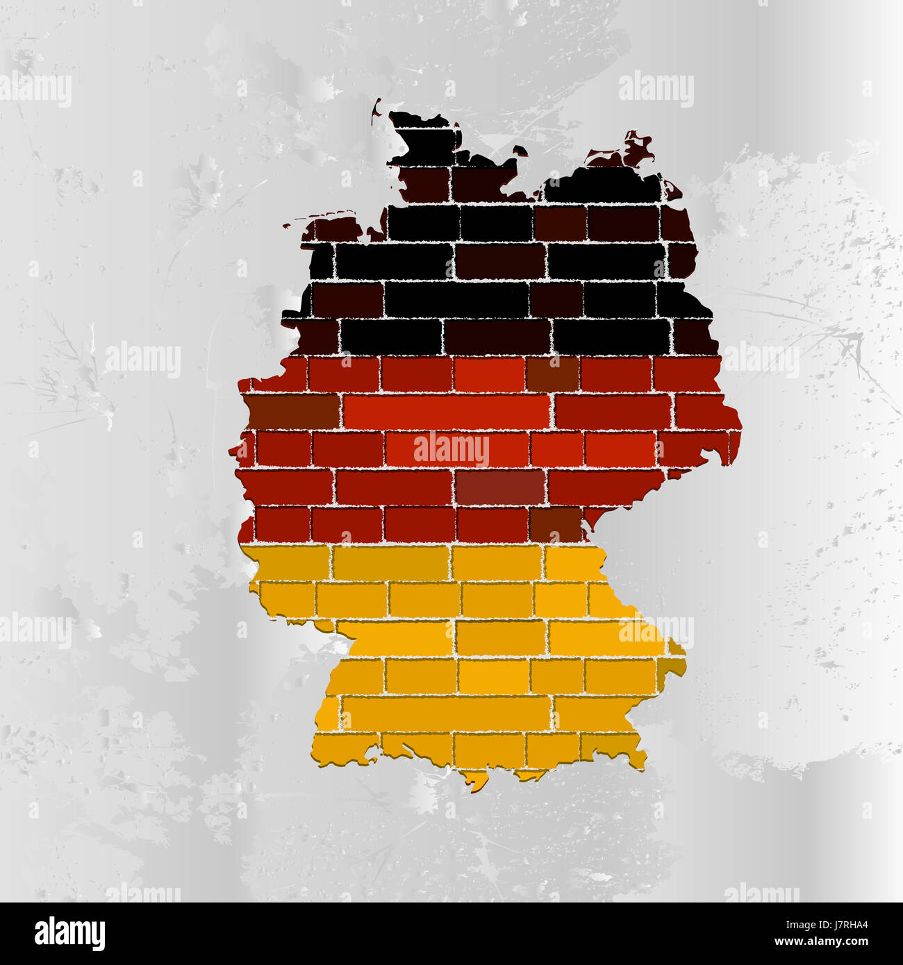 Germania Repubblica federale tedesca continente paese cartografia amministrativa Foto Stock