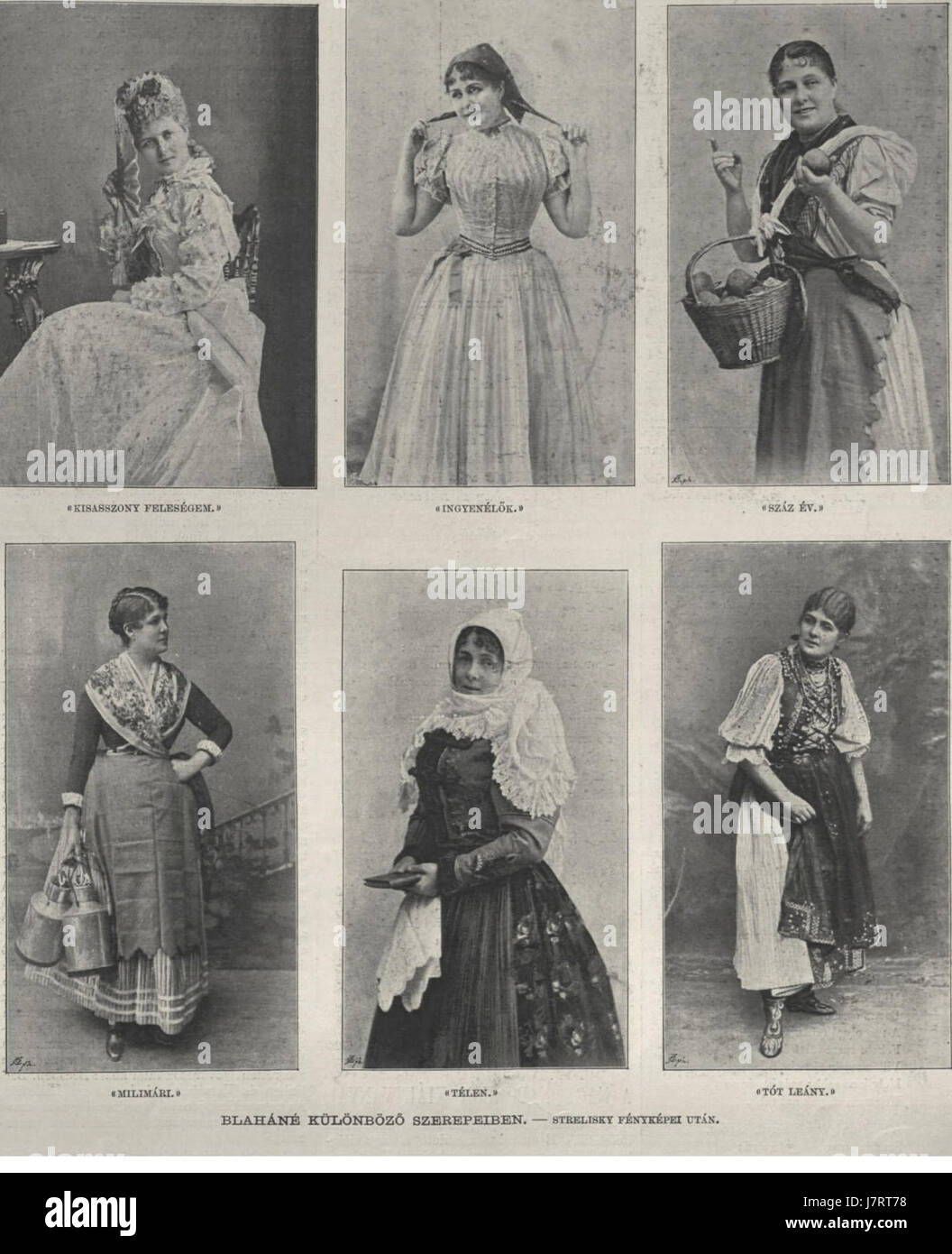 "Blaha Lujza szerepek2 1896" si riferisce probabilmente a una performance storica dell'attrice ungherese Blaha Lujza. Fu una figura di spicco nel teatro ungherese, nota per i suoi ruoli in produzioni teatrali del XIX secolo. Questo particolare titolo può riferirsi a una raccolta o rappresentazione dei suoi ruoli in teatro durante quel periodo. Foto Stock