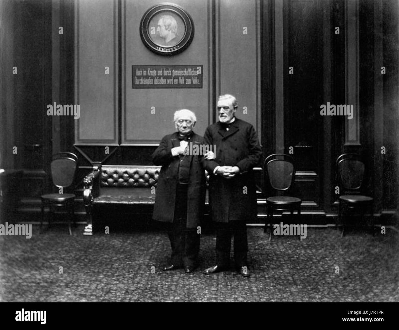 Una fotografia storica dei membri del Deutscher Reichstag (Reichstag tedesco), l'organo legislativo dell'Impero tedesco, durante le sue sessioni. Foto Stock