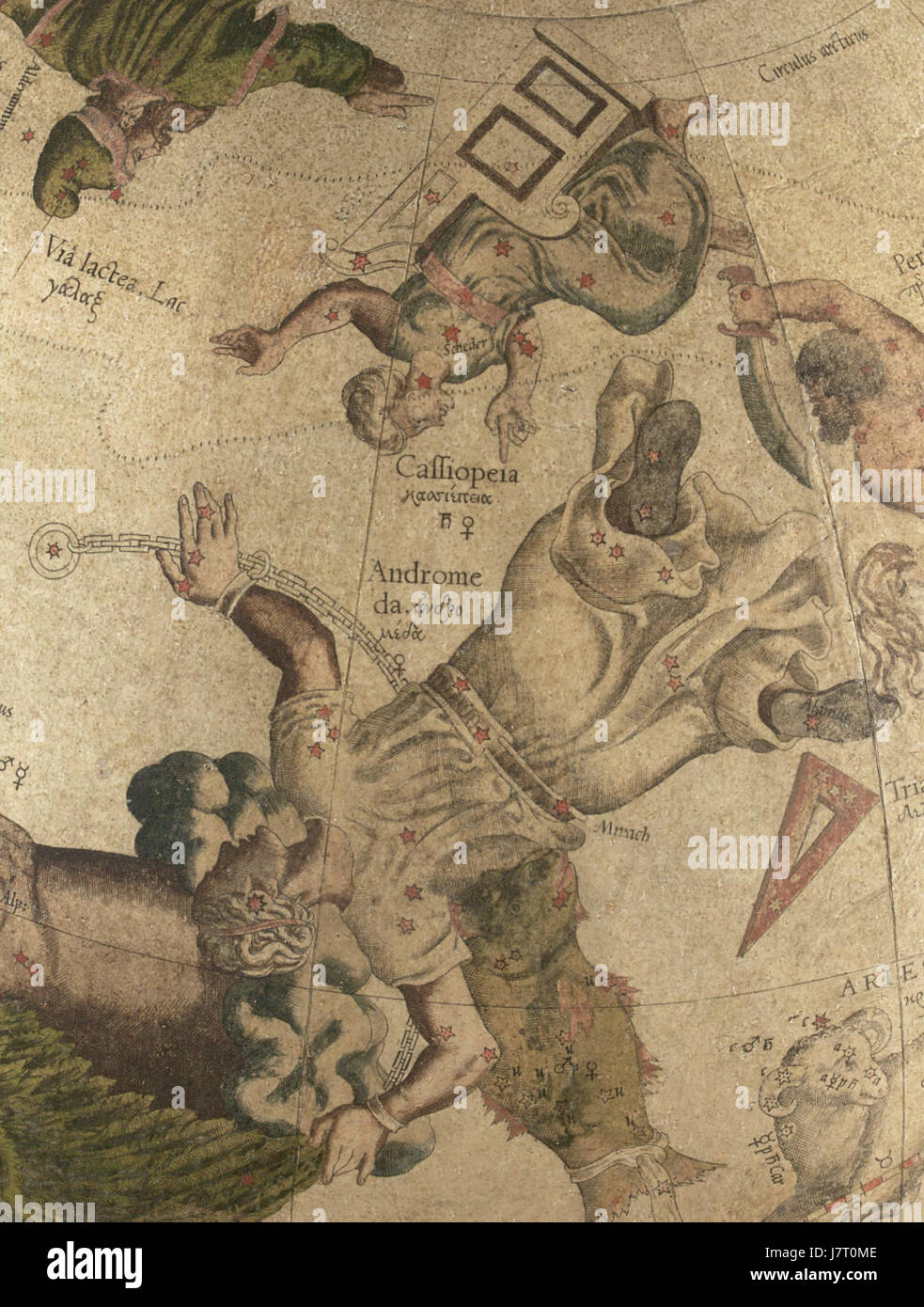 Andromeda et Cassiopeia Mercator Foto Stock