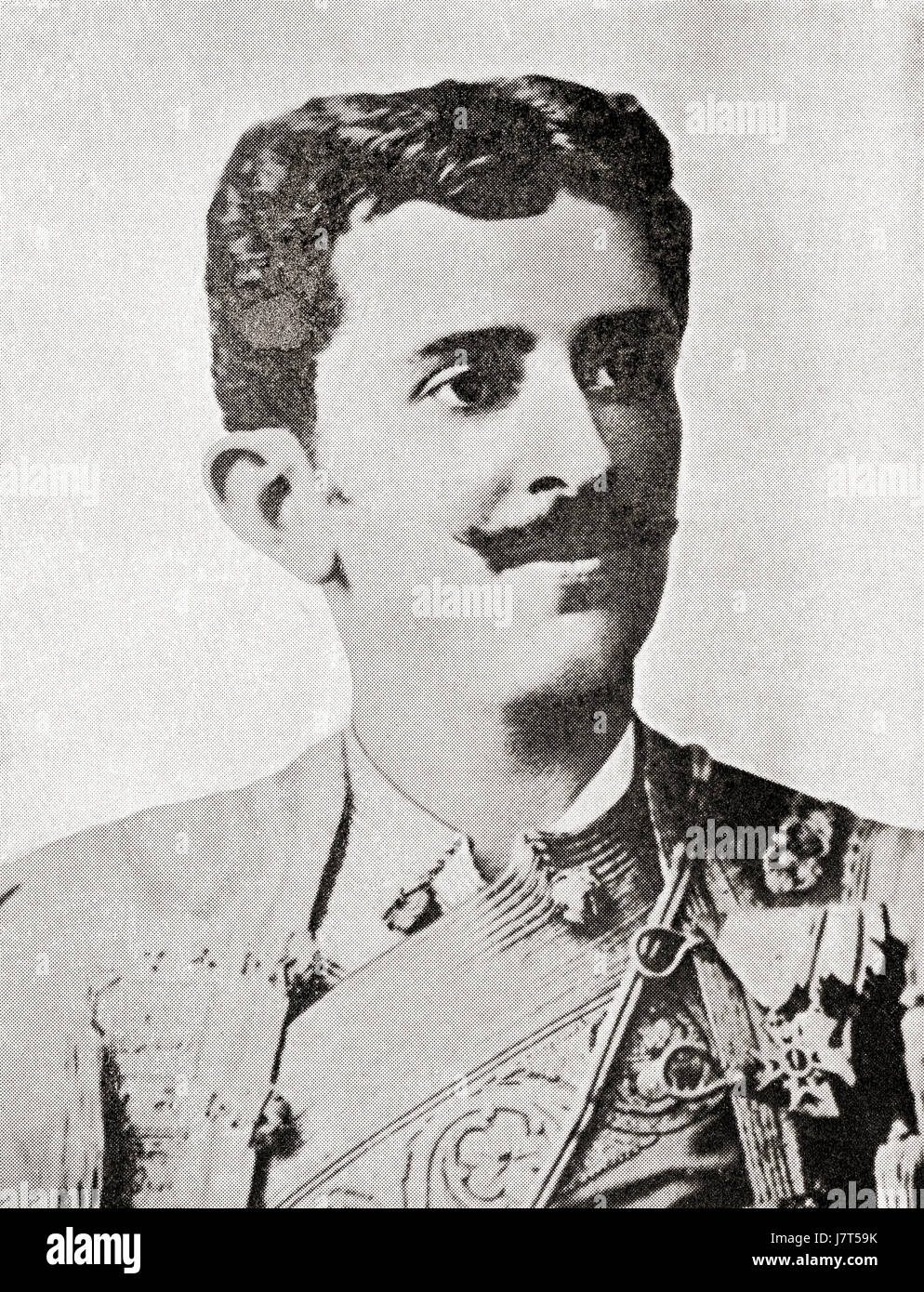 Danilo Aleksandar Petrović-Njegoš, 1871 - 1939. Il principe ereditario del Montenegro. Da Hutchinson nella storia delle nazioni, pubblicato 1915. Foto Stock