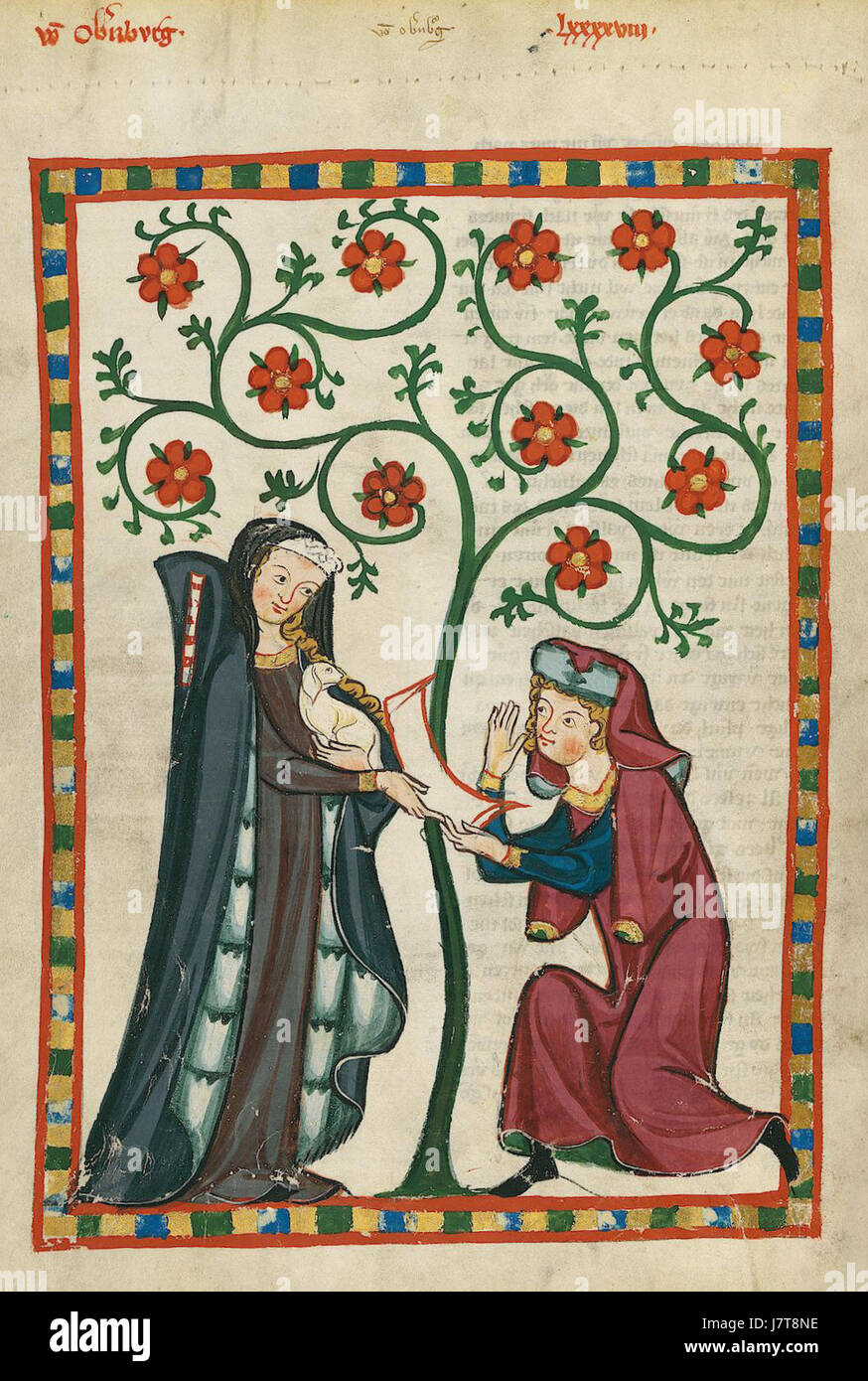 Codex Manesse Von Obernburg Foto Stock