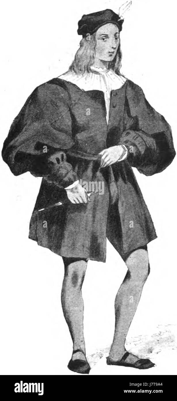 Costume Design per Duprez nel ruolo del titolo di Benvenuto Cellini di Berlioz Julien 1888 p116 Foto Stock